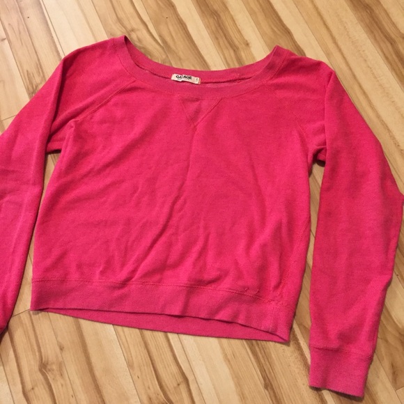 Hot pink long sleeve off shoulder cozy sweater 💕 - Picture 2 of 4